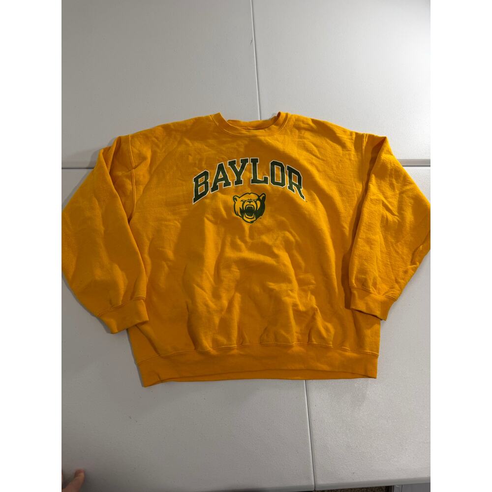 Baylor Bear Men’s XL Sweater Yellow and Green